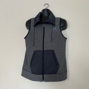 UA Under Armour || Women’s Cold Gear Vest Gray Infrared Hybrid Full Zip Sz L